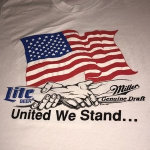 Vintage singlestitch Miller “United we stand”  tee